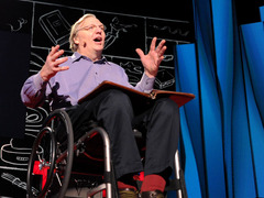 John Hockenberry givinging his TED talk